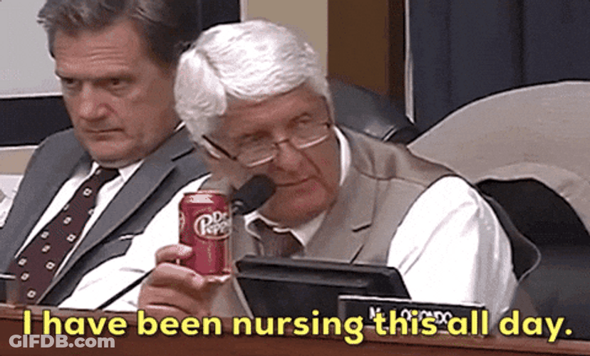 Old Man Holding Dr Pepper Can GIF
