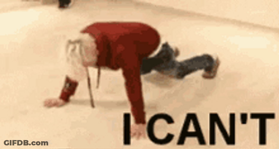 Old Man I Can't Do Burpee Meme GIF