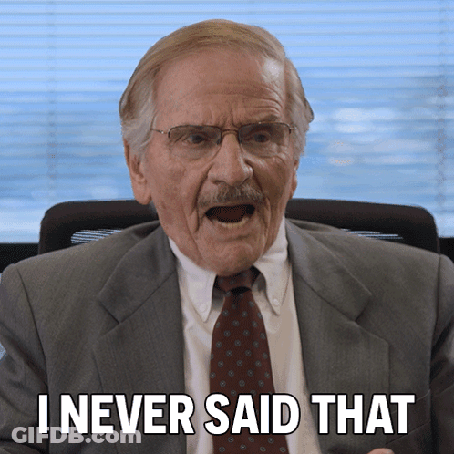 Old Man In Suit Saying I Never Said That GIF