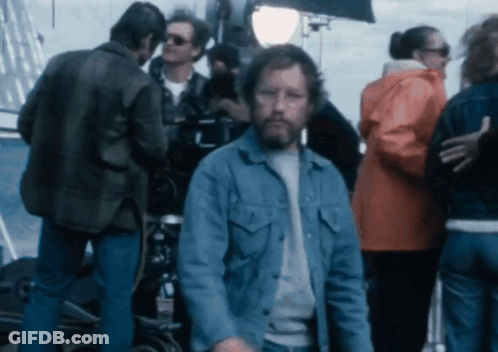 Old Man In Suspenders And Glasses Screaming GIF
