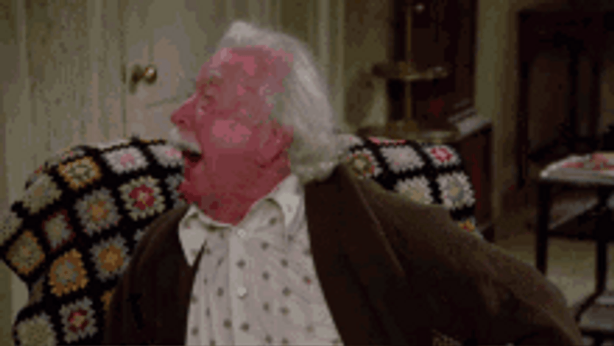 Old Man Laughing Hard GIF