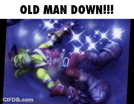 Old Man Laying Down Saying Old Man Down GIF