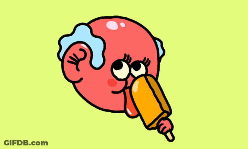 Old Man Licking Ice Cream Animation GIF