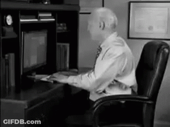 Old Man Lower Back Pain GIF