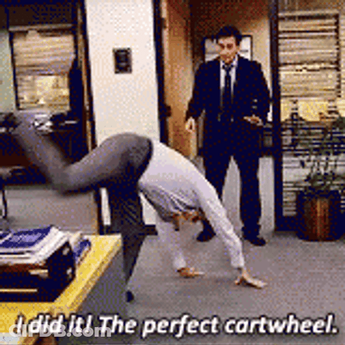 Old Man Perfect Cartwheel GIF