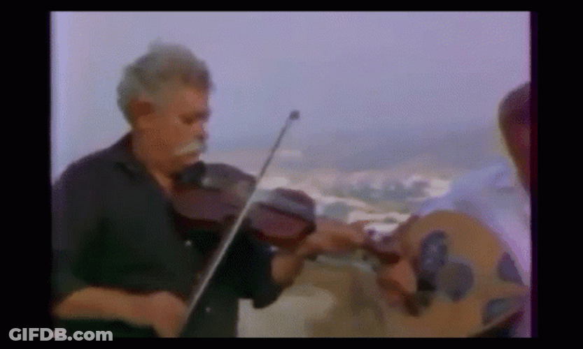 Old Man Playing Worlds Smallest Violin GIF