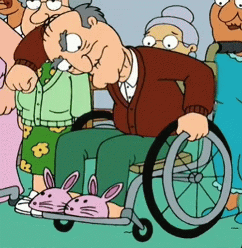 Old Man Punching Himself GIF