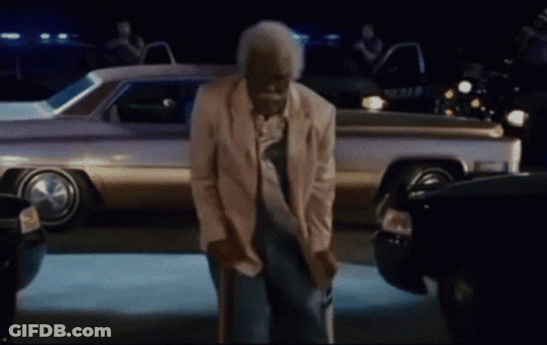 Old Man Running For Freedom GIF