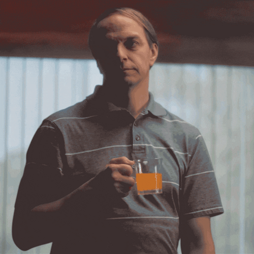 Old Man's Body Swirl Changed Juice Color GIF