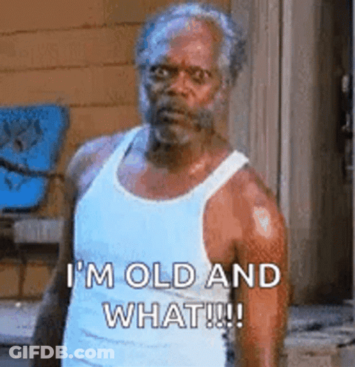 Old Man Samuel L Jackson Fierce Eyes GIF