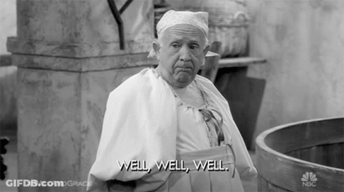 Old Man Saying Well Well Well Black And White GIF