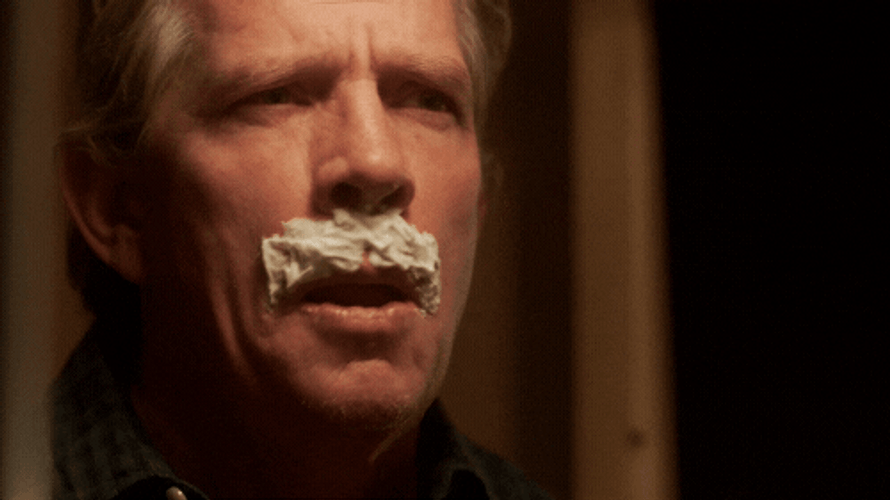Old Man Shaving Gently GIF