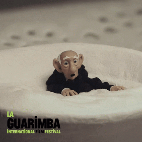 Old Man Sinking On Quicksand Animation GIF