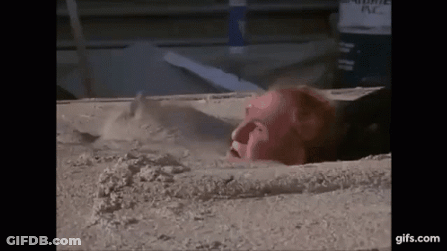 Old Man Sinking On Quicksand GIF