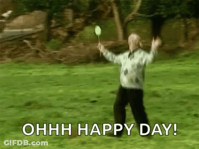 Old Man Skipping Happy Day GIF