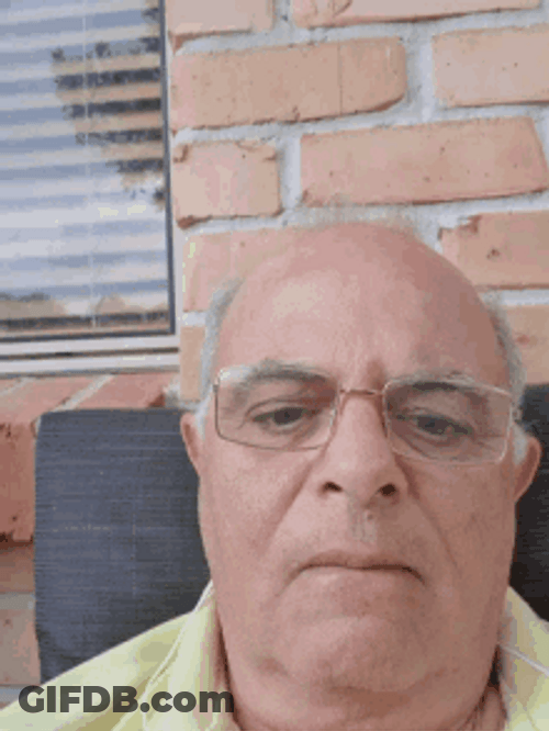 Old Man Staring GIF