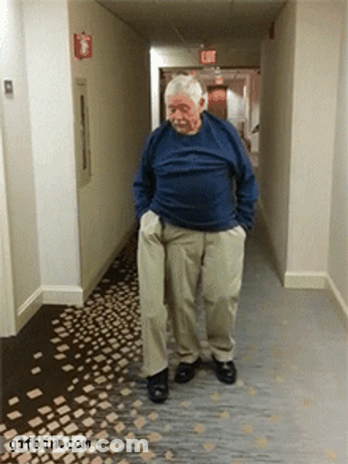 Old Man Three Legs Trick GIF