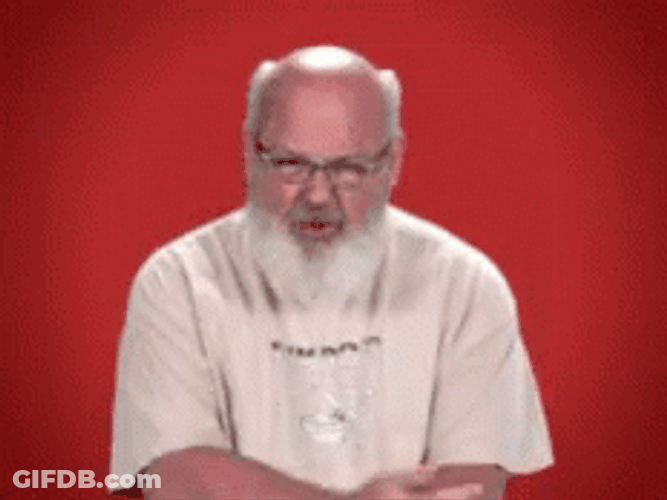 Old Man Transition Deep Breathing GIF