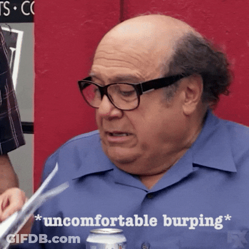 Old Man Uncomfortable Burp GIF