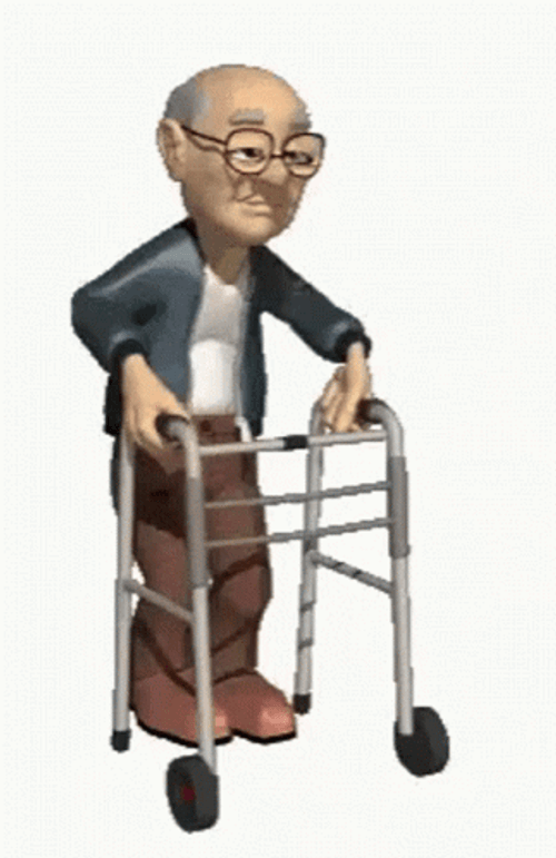 Old Man Walking Avatar GIF