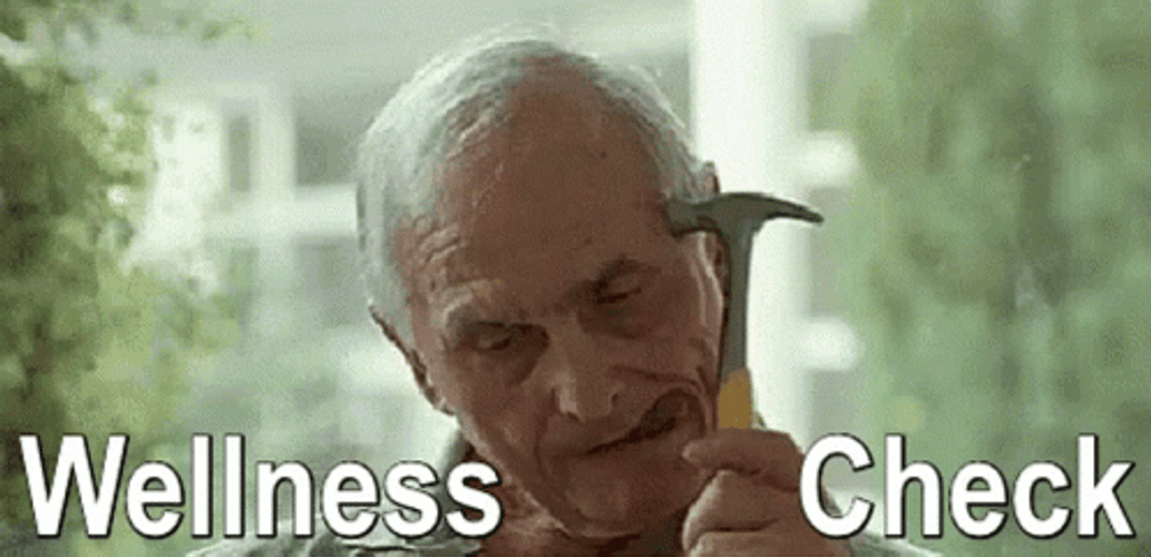 Old Man Wellness Check GIF