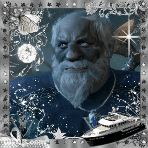 Old Man With Beard And Boat GIF