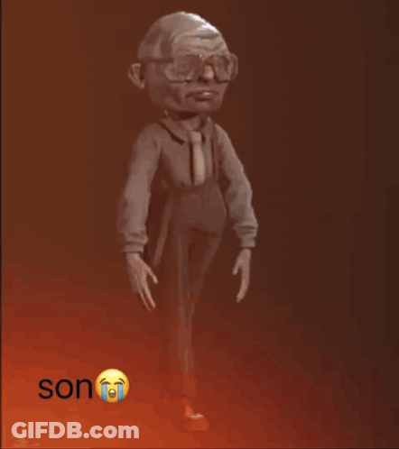 Old Man With Glasses Crying Saying Son GIF
