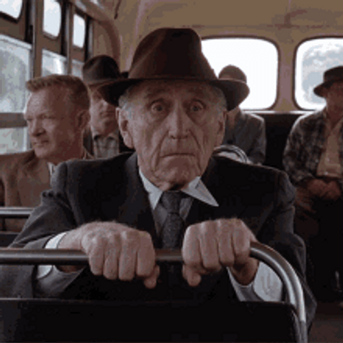 Old Man Zoning Out GIF