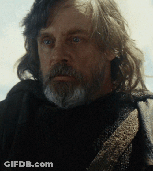 Old Mark Hamil As Luke Skywalker GIF
