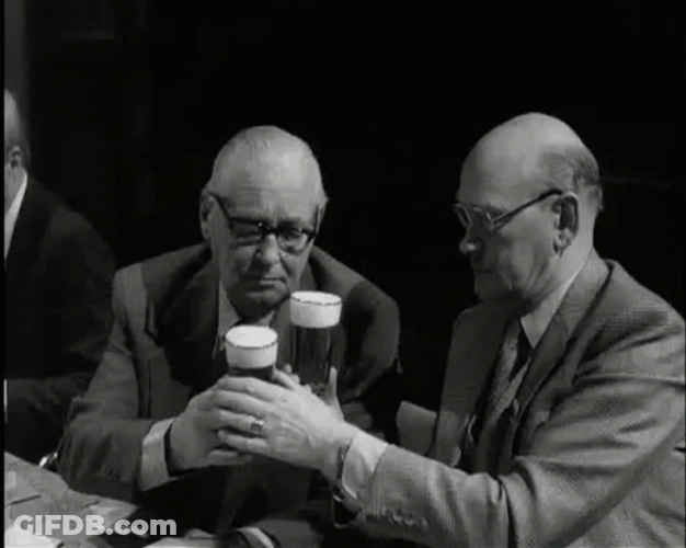 Old Men Chugging Beer GIF