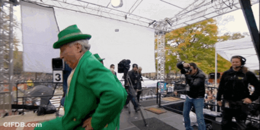 Old Men Dancing Leprechaun Notre Dame GIF