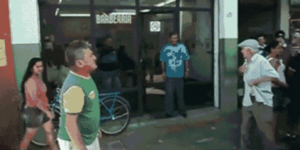 Old Men Fighting In The Street GIF