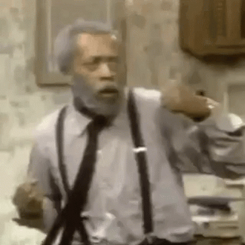Old Men Into Fighting Pose GIF