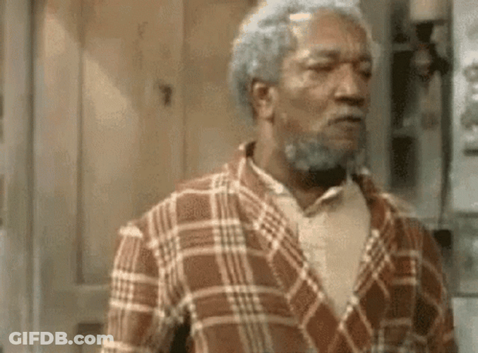 Old Men Redd Foxx Ready For Fighting GIF