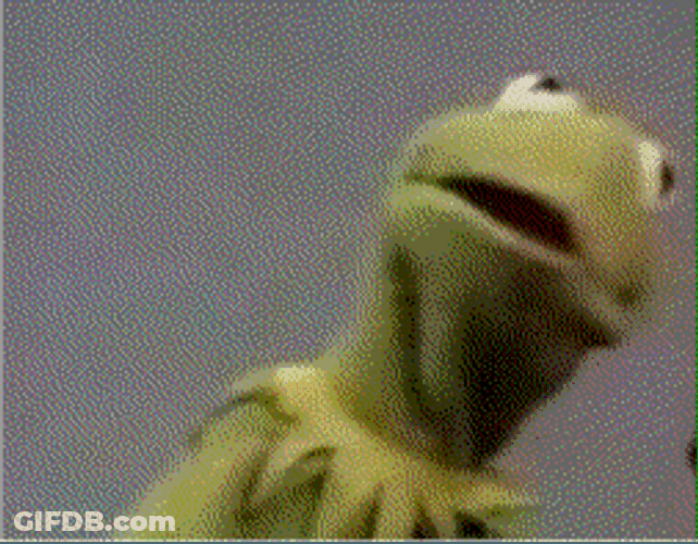 Old Movie Kermit Yay GIF