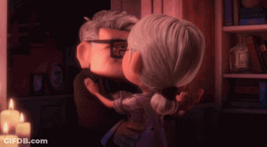 Old People Animated Couple Lovely Dance GIF
