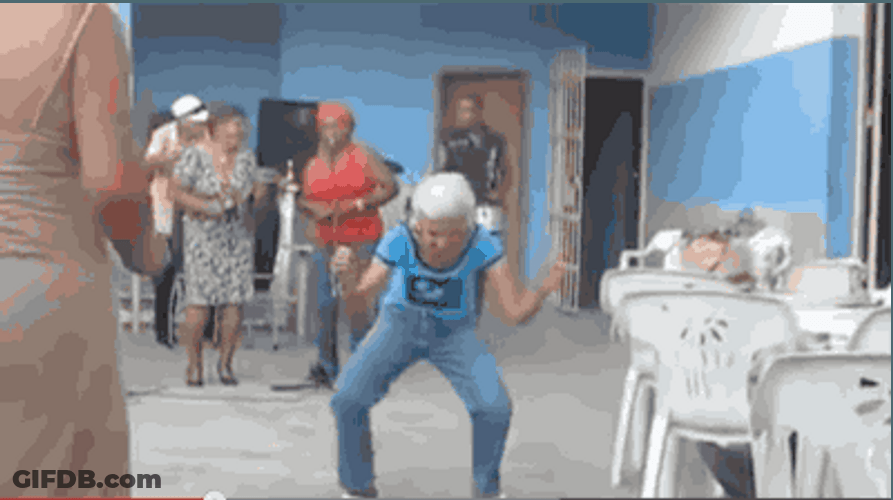 Old People Dance Like Teenager GIF