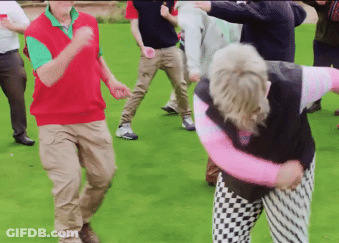 Old People Dancing On The Playground GIF