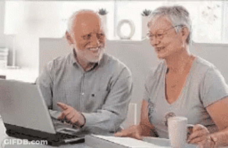 Old People Laughing GIF