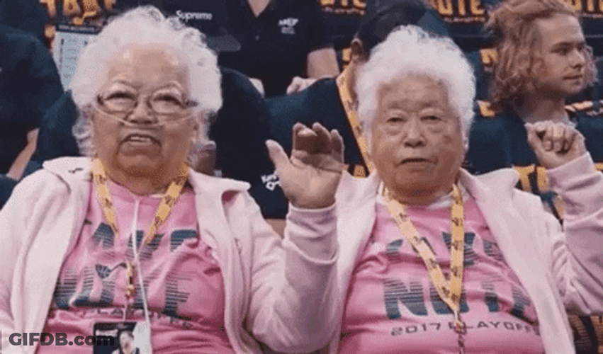 Old People Watching Nba Playoffs GIF