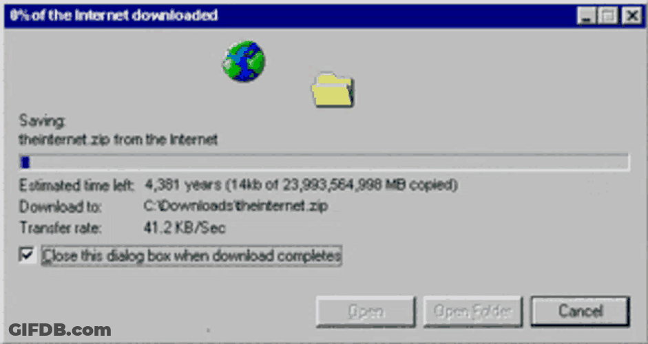 Old School Windows Download GIF