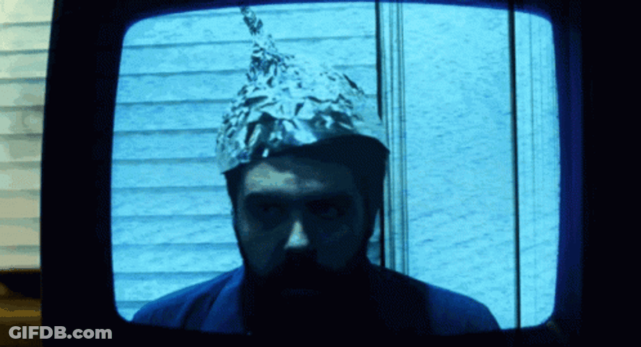Old Tv Tinfoil Hat Screen Projection GIF