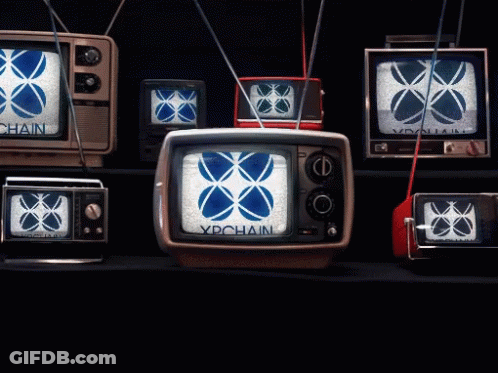 Old TVs Displaying Ypchain GIF