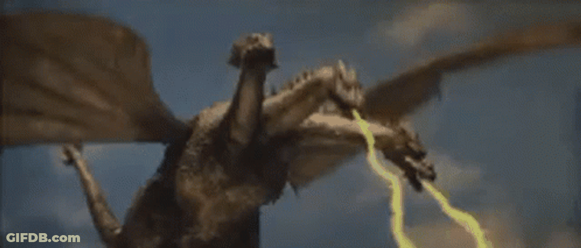 Old Version King Ghidorah Gravity Beams GIF