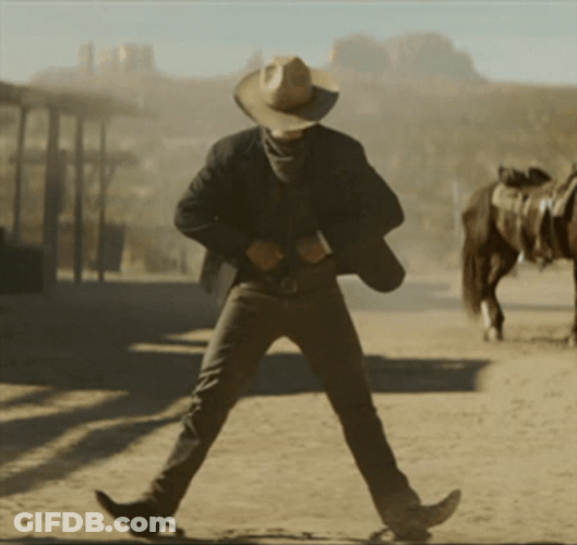 Old Western Cowboy Dancing GIF