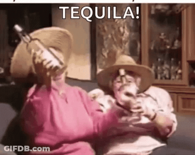 Old Woman Drinking Tequila GIF