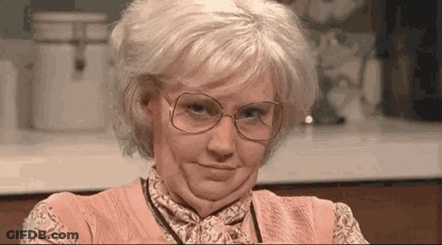 Old Woman Flirty Wink GIF