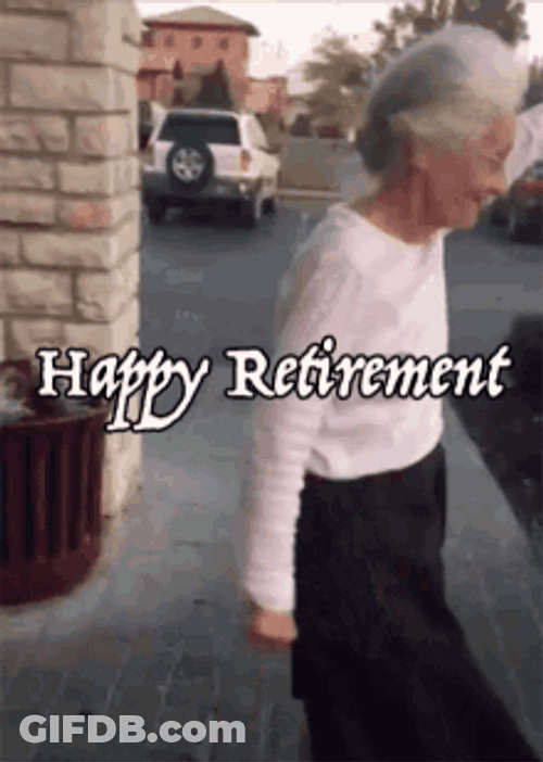 Old Woman Floss Dance Happy Retirement GIF