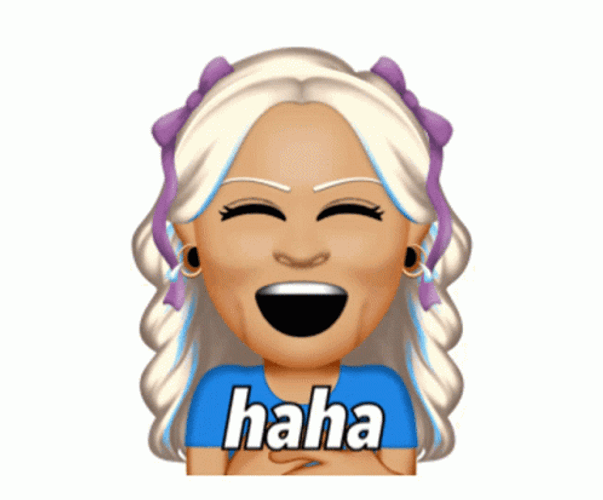 Old Woman Lol Emoji GIF