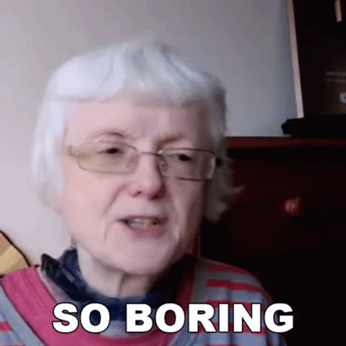 Old Woman So Boring GIF